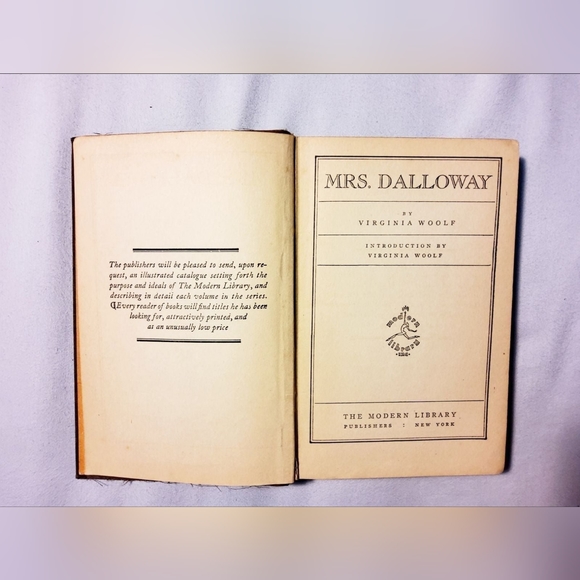 RARE Mrs. Dalloway Virginia Woolf 1928 1st/2nd Edition w Intro by Woolf - Picture 8 of 12